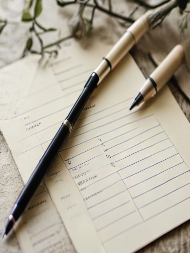 Uitgebreide tracking-template met handschrift en organizers